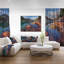 Clear Lake with Distant Mountains - Reproduction de photo sur toile tendue-19242383