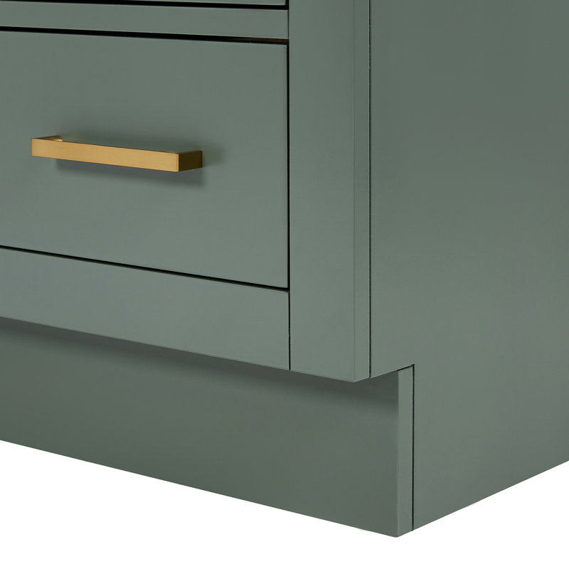 Ariel Hepburn 72 In. Double Sink Base Cabinet, Vintage Green