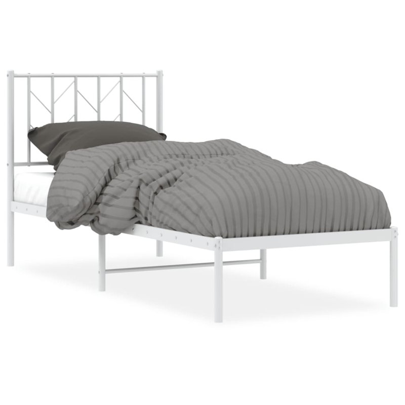 Metal Bed, Small Single (2'6), White