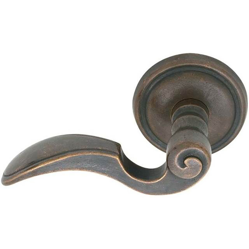 Levier de porte avec rosette Napoli, Bronze moyen, Gauche
