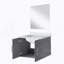 Meuble-lavabo simple 24 po X P 22 po P, comptoir en quartz et Miroir