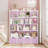 57.5"H 5-Tier Cube Storage Bookcase, Standard Bookcase with 4 Removable Drawers-2088301495