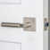 Viaggio Quadrato Leather Rosette Double Dummy With Contempo Smooth Lever In Bright Chrome