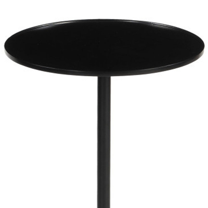 22" Brown Marble Pedestal End Table