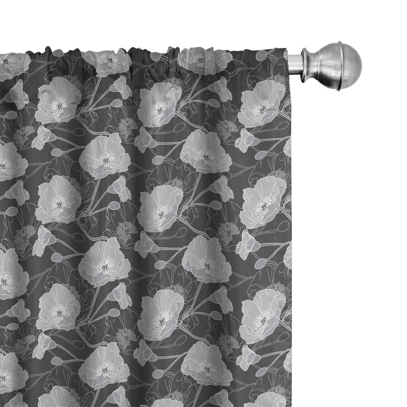 Rideaux 4 panneaux East Urban Home, L 56 po x L 95 po