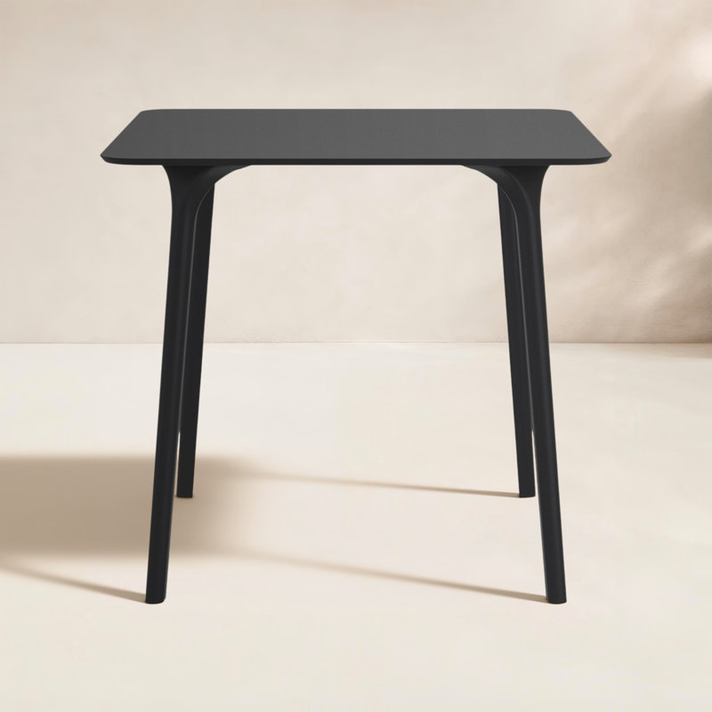 Burt Square Outdoor Dining Table , 31'' in. W 31'' in. D, Black