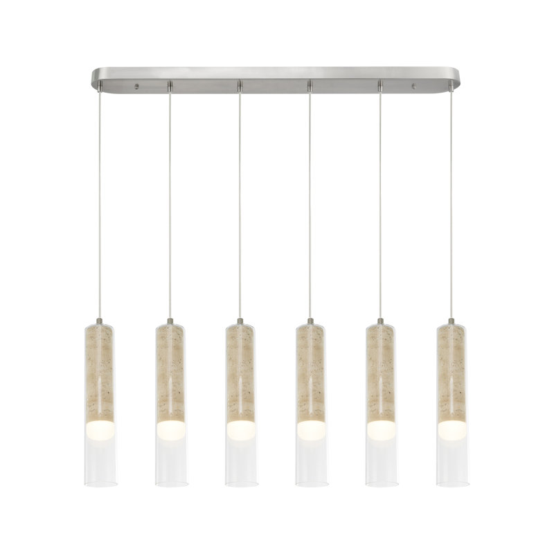 Zara Linear Island Pendant - Brushed Nickel