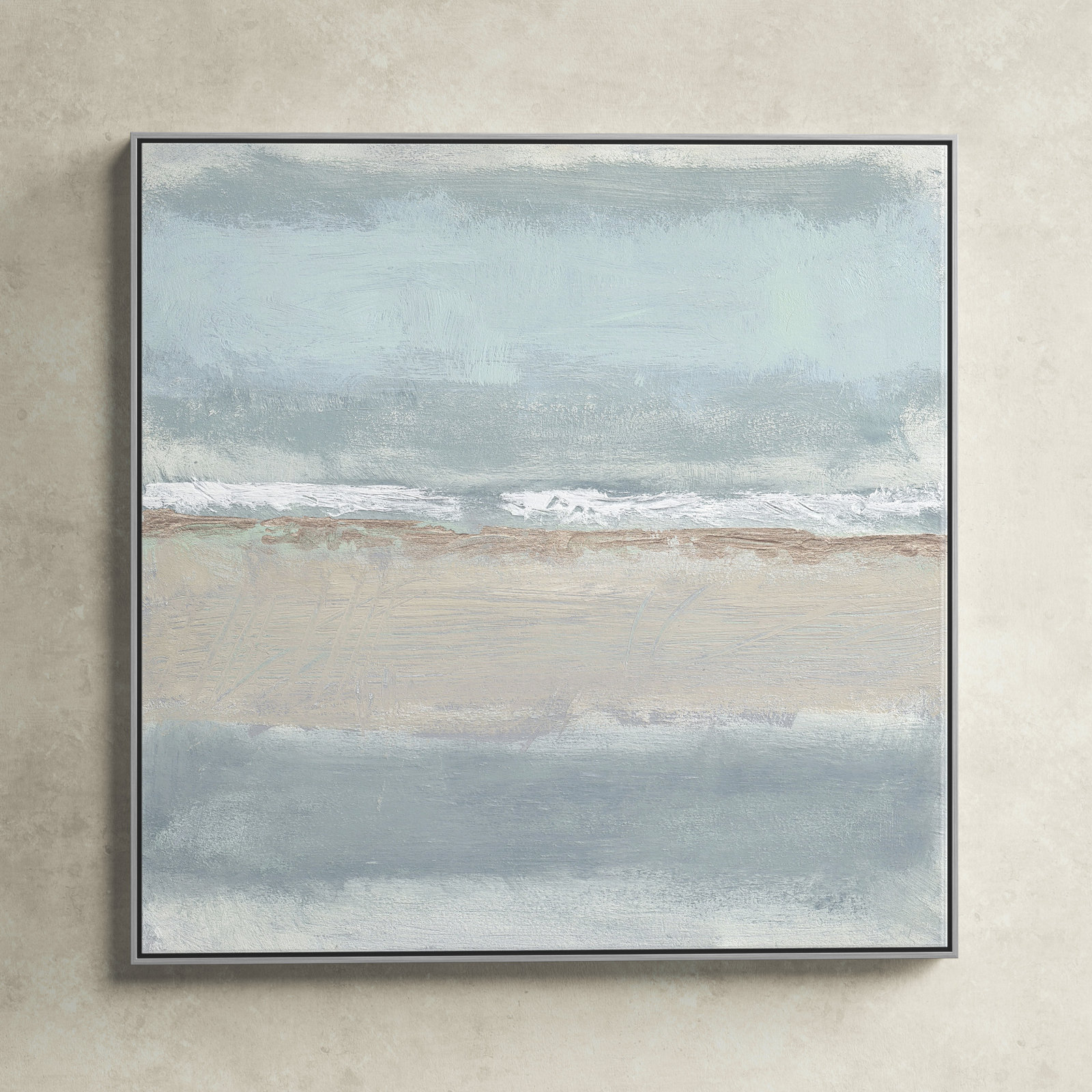 Serenity 1 by Filippo Ioco, Silver , 45" H x 45" W x 2" D