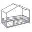 Structure de lit en bois avec clôture-962204995-962204996