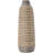 Dutton Brown Seagrass Handmade Braided Decorative Vase with Layered Gray Paneling-54344481