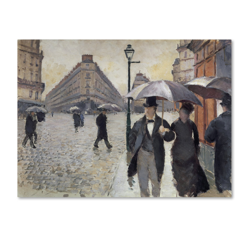 «Rainy Day in Paris», reproduction sur toile tendue, H 14 po x l 19 po