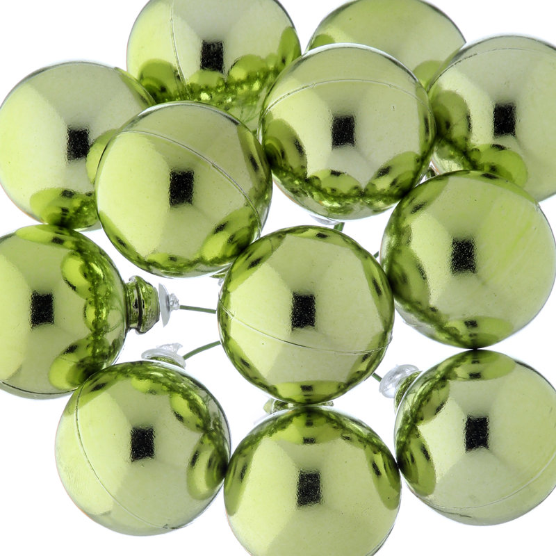 Boule de 30 tiges en plastique incassable 30 mm Shiney , Vert