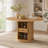 UNAROZ Extendable Oval Dining Table with 2-Tier Storage and Pedestal Base