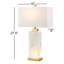 Lampe de table rectangulaire contemporaine en albâtre à DEL 27,5 po avec base veilleuse Princeton-132816161