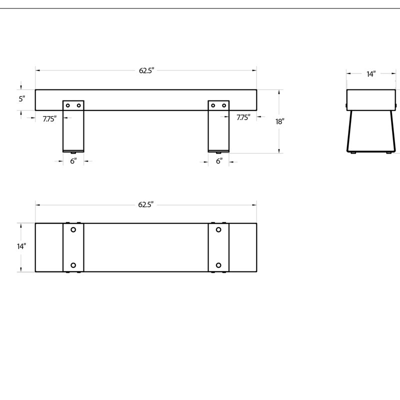 Mixx Industrial Metal Kitchen Bench