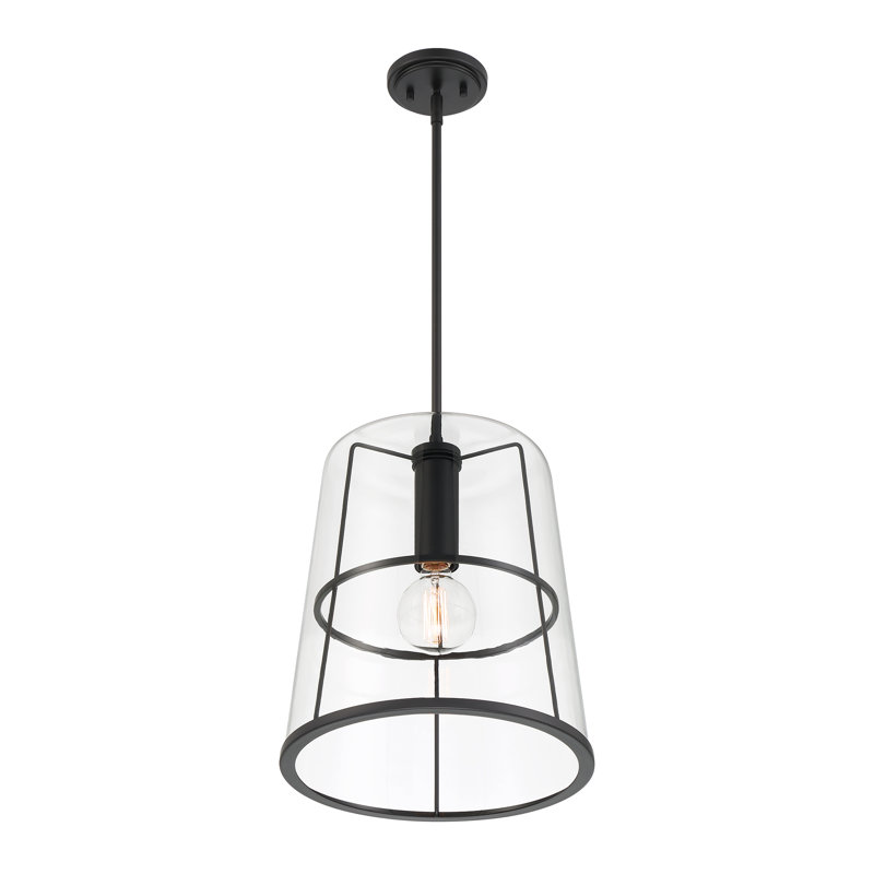 1 - Light Bowl Pendant, Matte Black