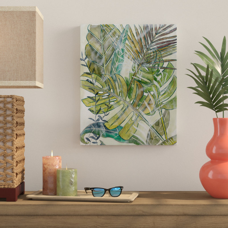 " Layered Palms II ", 16" H x 20" W x 1.5" D