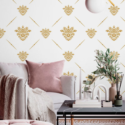 Deleen Peel & Stick Damask Roll