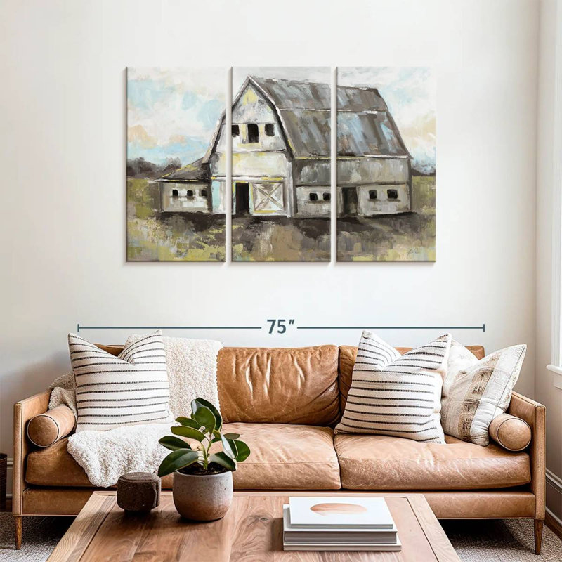 Lilie Tranquil Barn, 36" H x 57" W
