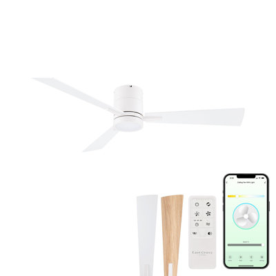 Ventilateur de plafond à 3 pales 52 pouces Bali Smart 2700K-6000K