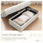 Méridienne simple surdimensionnée en fausse fourrure de lapin 42 po - Porte-gobelets, repose-pieds avec rangement, fauteuil-lit à siège profond-1208762970
