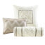 Couette 7 pièces King Taupe - Look époustouflant 264 cm x 234 cm, taies d'oreiller 51 cm x 91 cm, coussins décoratifs, jupe de lit, détails élégants, tissu lavable à la machine