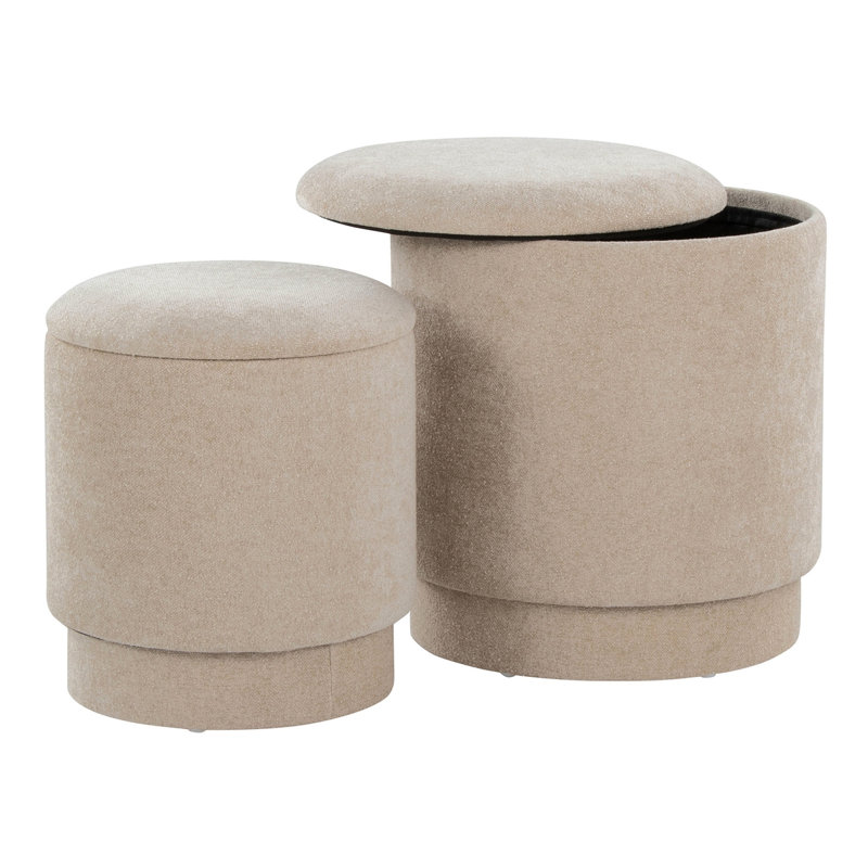 Ensemble de repose-pieds Marla par Lumisource, Beige