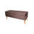 Brown Suede Rectangular Storage Seat With Concealed Area Bench Practical Hidden Feature