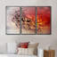 Esquisse de tigre médiéval, ensemble de 3 reproductions d'art encadrées sur toile-2128854061-2128854060