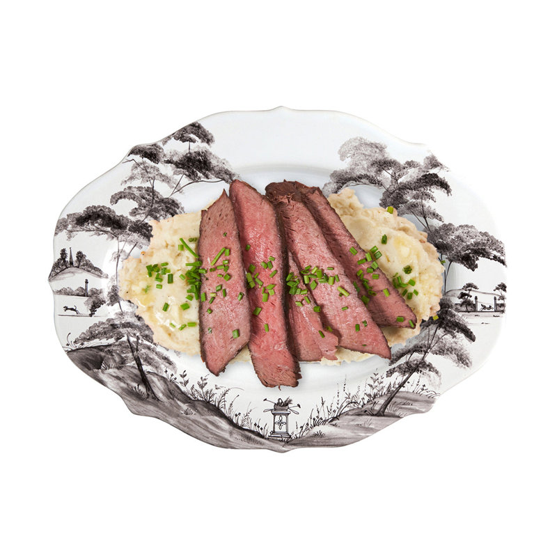 Country Estate 15" Platter, Flint Gray