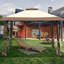 Abri de jardin en acier l 13 pi x P 13 pi à auvent pliant-40272364