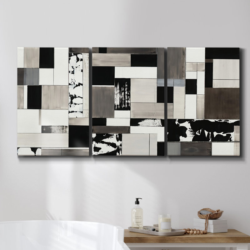 Western Lake Study I - Multi Piece Framed Canvas, H 36 po x l 72 po x P 2 po