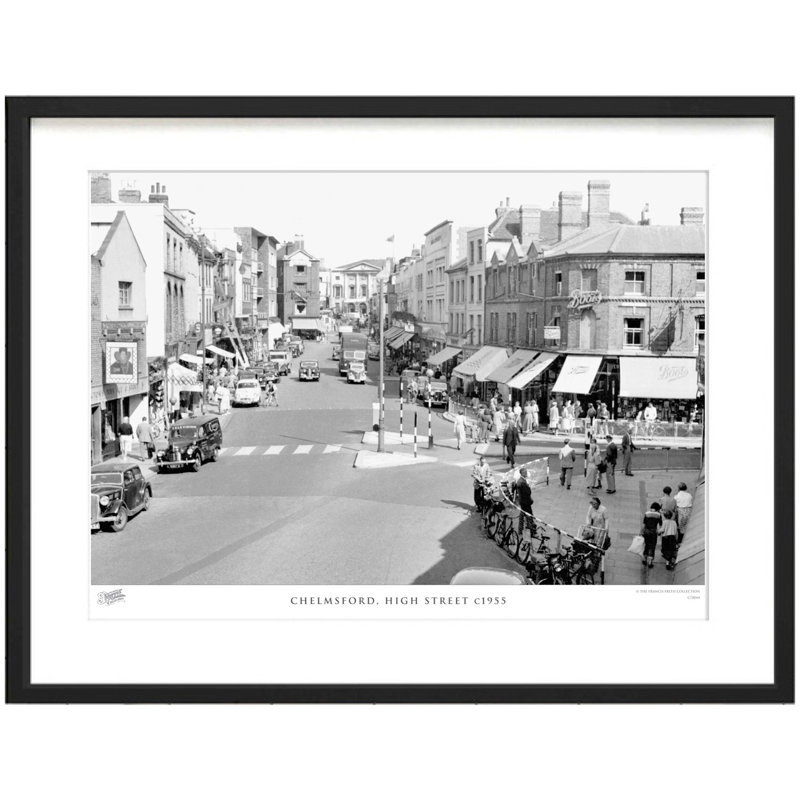 Chelmsford, High Street C1955 by Francis Frith - Single Picture Frame Print, 28cm H x 36cm W x 2.3cm D