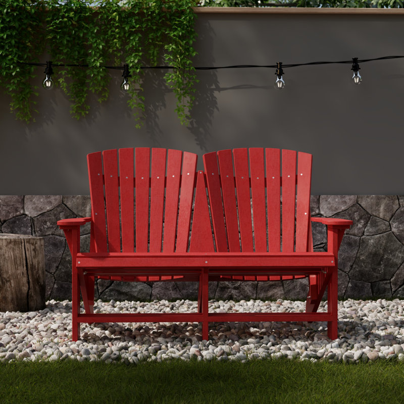 Heritage Double Adirondack Chair, Cardinal Red