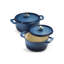 Tramontina Enamelled Cast Iron Casserole 22 cm (Blue)-124809535-124809536