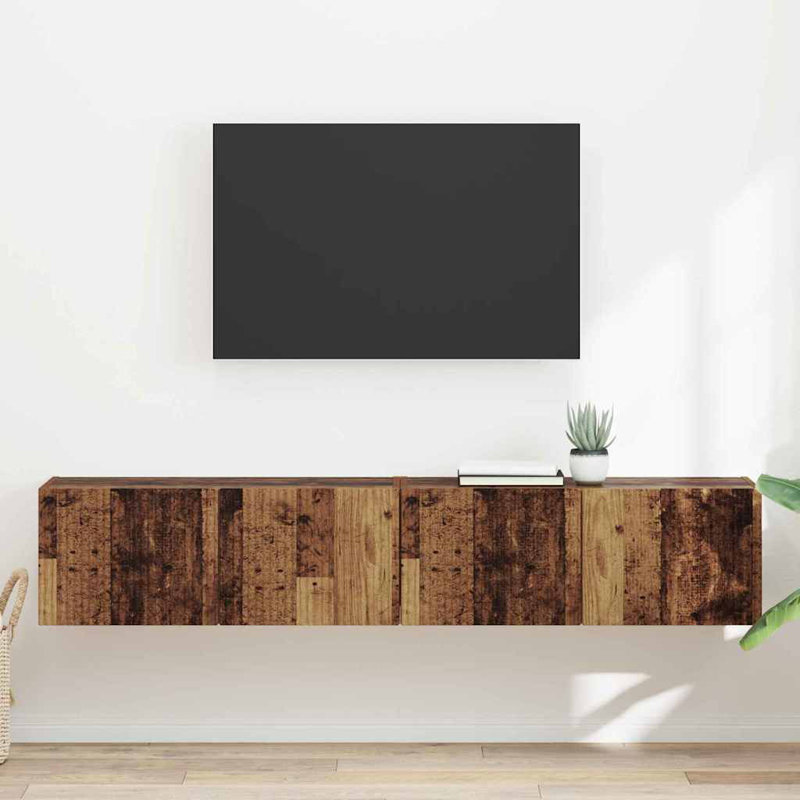 TV Stand, 29.5cm H x 78.5cm L x 31cm W, Old Wood