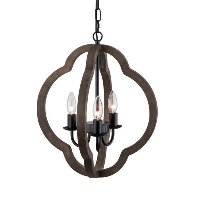 3 - Light Dimmable Lantern Sphere Chandelier