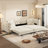 97.7" Velvet Upholstered Sleeper Sofa, King-Size Pull-Out Sofa Bed, 4-Seater Chesterfield Sofa with 2 Pillows-1173878777
