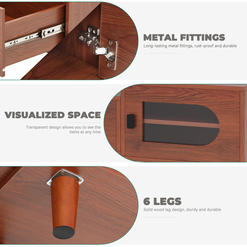 64.5"W Extendable TV Stand With Storage