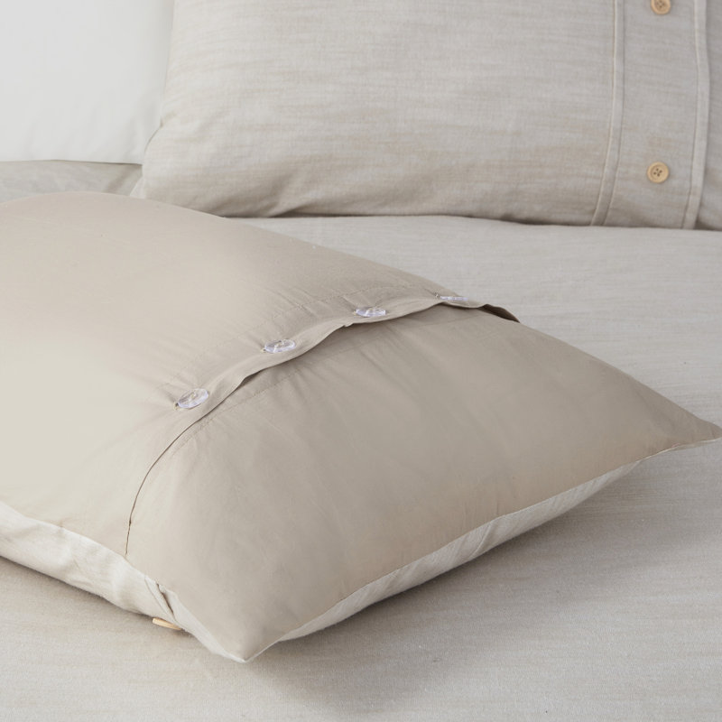 Housse de couette en coton biologique naturel - Style respirant et confortable, Housse de couette très grand et 2 taies