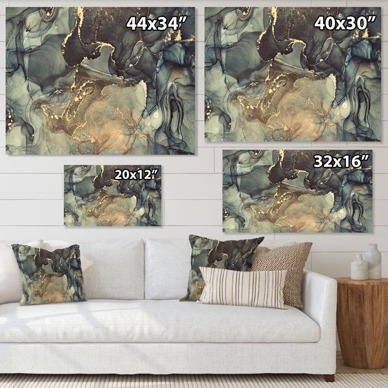 «Black Gold Infusé», reproduction d'art sur toile, H 24 po x l 32 po x P 1 po, Toile tendue