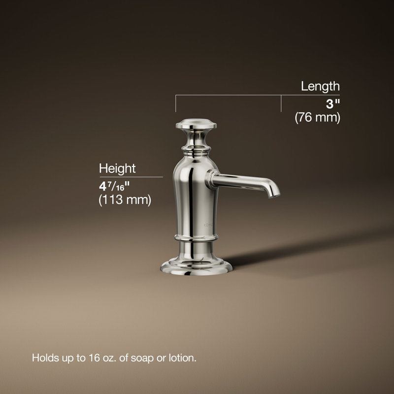 Artifacts Soap/Lotion Dispenser, Vibrant Polished Nickel