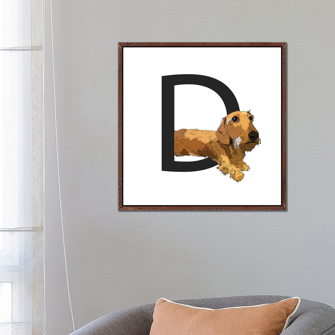 D Is For Dachshund von Sketch And Paws - Gallery-Wrapped Canvas Giclée on Canvas