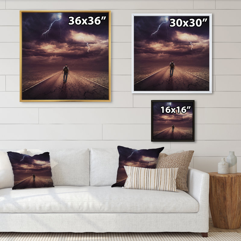 Reproduction d'art sur toile moderne et contemporaine, H 36 po x l 36 po x P 1,5 po, Toile encadrée flottée blanche