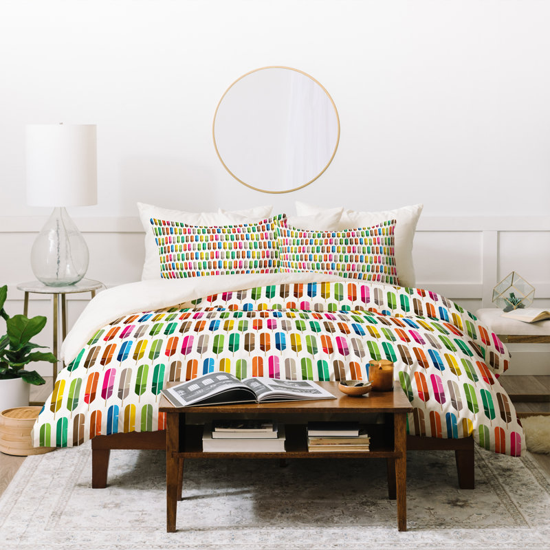 Ensemble de housse de couette 3 pièces Raven, Housse de couette pour très grand lit et 2 très 