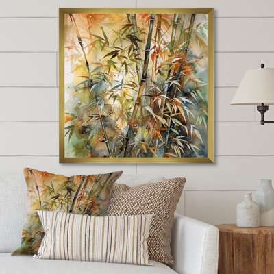 «Ritva Green Floral Bamboo Bliss I», reproduction sur toile