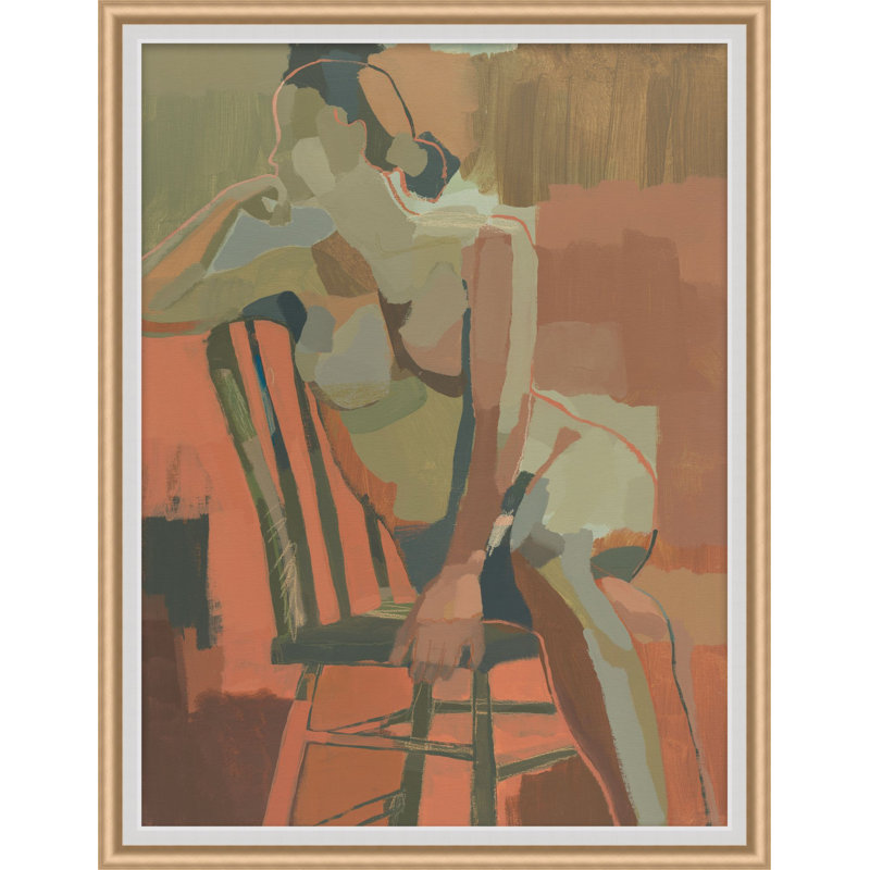 Seventies Vibes 1 Framed Acrylic Painting Print, 38.75" H x 29.75" W