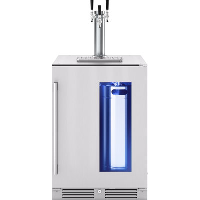 Presrv 5.6 cu. ft. Convertible Beer Kegerator in Stainless Steel with Triple Tap and 107-Can Beverage Storage