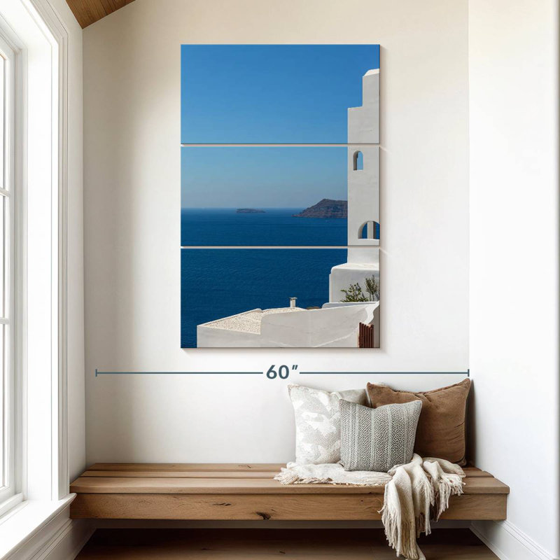 Masam Santorini et la Méditerranée, H 50 po x l 32 po