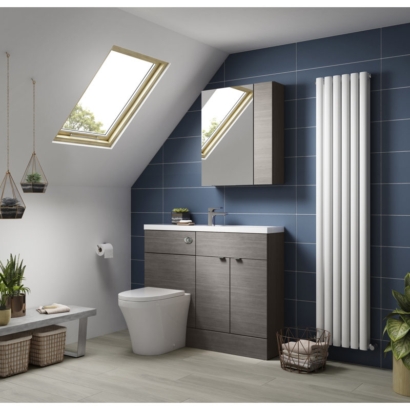 Fusion Bathroom Vanity with Basin, Anthracite Woodgrain